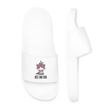 Best dad ever - cute unicorn - Männer Badelatschen - Weiß - Vorne