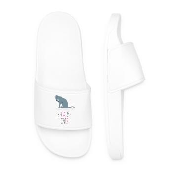Because Cats - Men’s Pool Sliders - white - Front