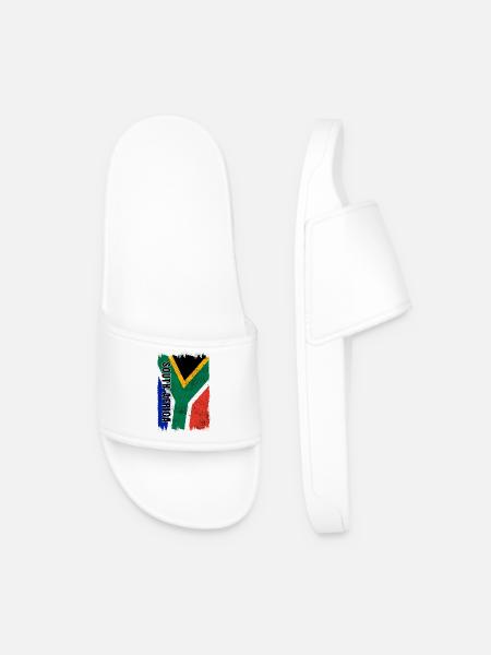 drapeau afrique du sud - Claquettes Homme - blanc