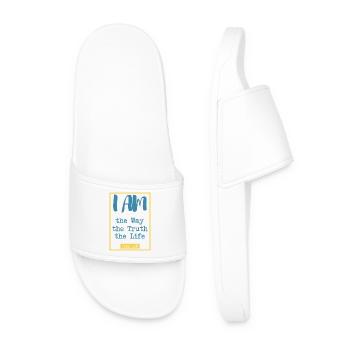 The Way, the Truth, the Life - Men’s Pool Sliders - white - Front