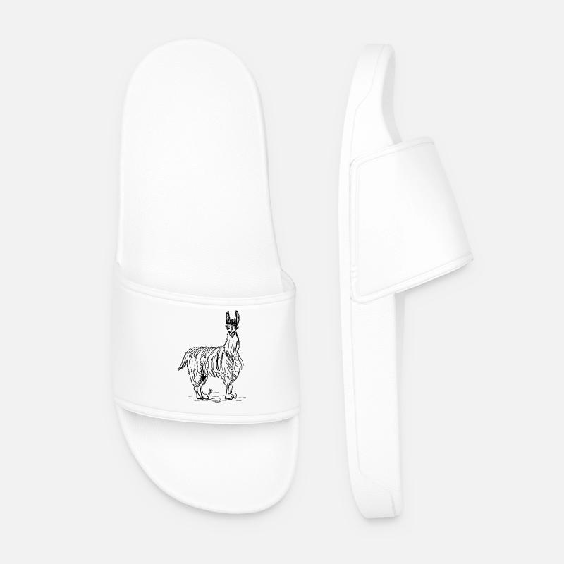 Lama - Männer Badelatschen - Weiß