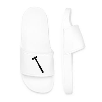 Ball hammer or dent hammer shadow image - Men’s Pool Sliders - white - Front