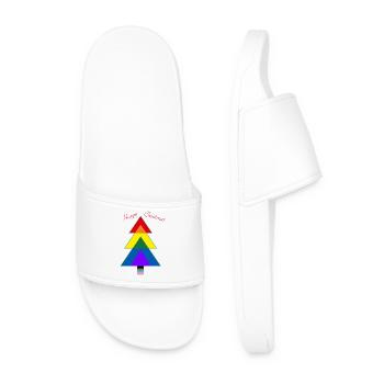 Weihnachtsbaum - Pride tree LGBTQ+ - Männer Badelatschen - Weiß - Vorne