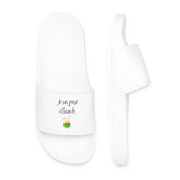 Je suis passé à l'heure dix verres - Claquettes Homme - blanc - Devant