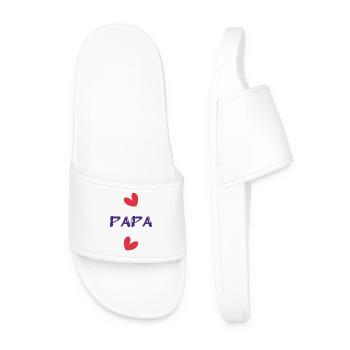 PAPA. VATERTAG. ALLES GUTE ZUM GEBURTSTAG, PAPA. ALLES GUTE ZUM GEBURTSTAG! - Männer Badelatschen - Weiß - Vorne