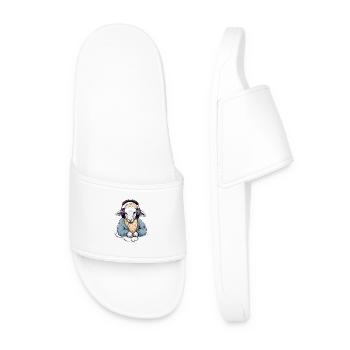 Liko the music lover sheep - Men’s Pool Sliders - white - Front
