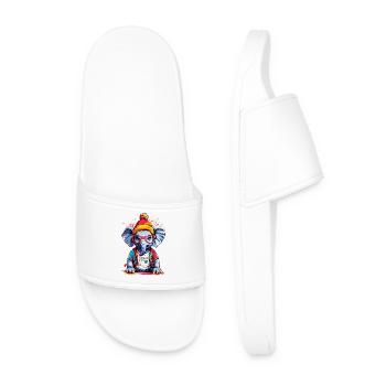 Éléphant cool - Claquettes Homme - blanc - Devant
