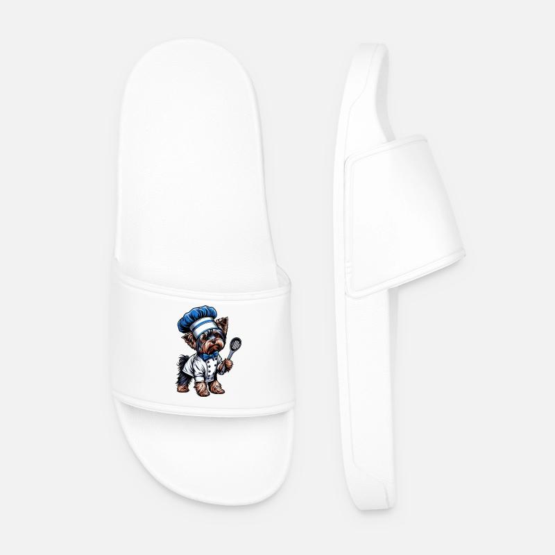Cuisinier du Yorkshire Terrier - Claquettes Homme - blanc
