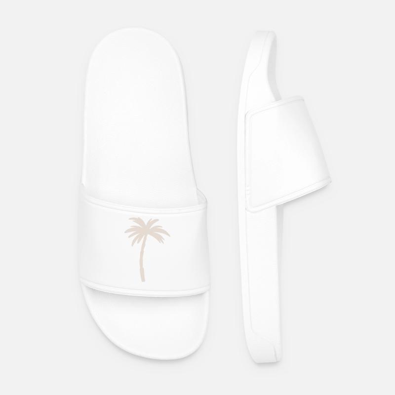 Palm tree - Men’s Pool Sliders - white