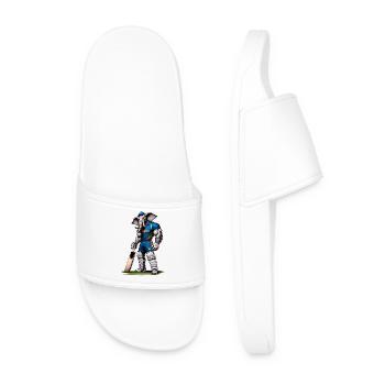 India cricket sport elephant design - Men’s Pool Sliders - white - Front