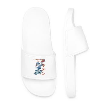 Powered by Ramen - Men’s Pool Sliders - white - Front