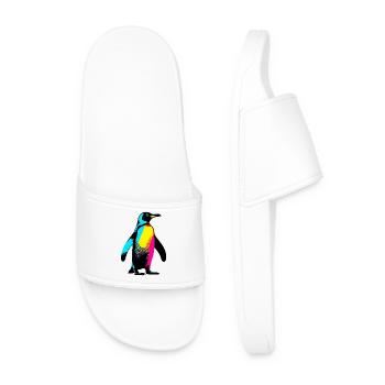 Pinguin - Männer Badelatschen - Weiß - Vorne