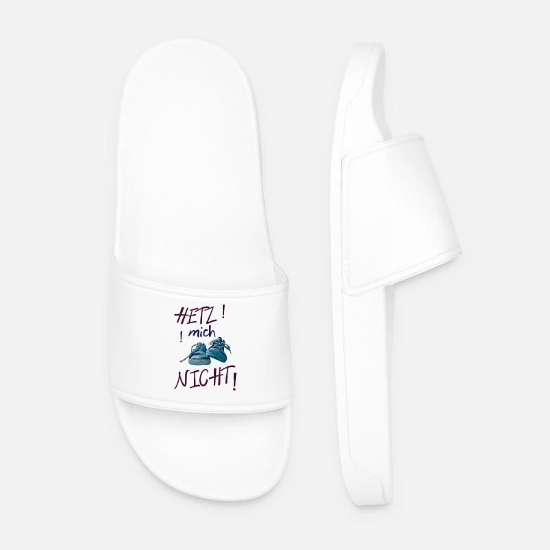 Ne vous précipitez pas pour une déclaration colorée de baskets - Claquettes Homme - blanc