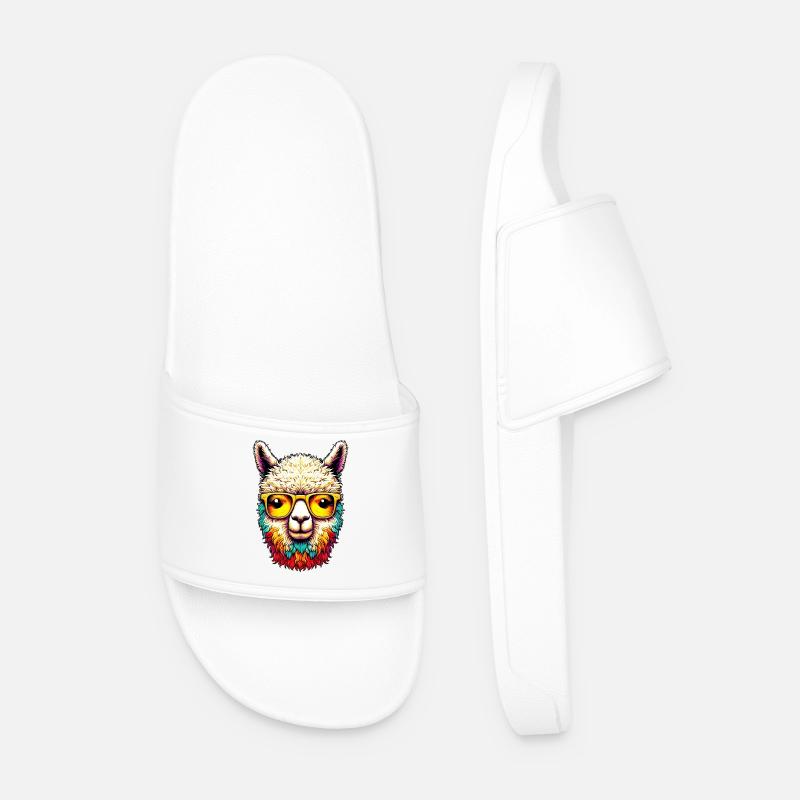 Alpaka - Männer Badelatschen - Weiß