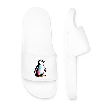 Pinguin - Männer Badelatschen - Weiß - Vorne
