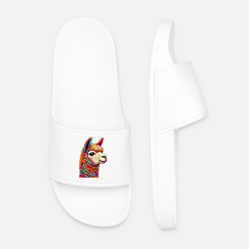 Alpaka - Männer Badelatschen - Weiß