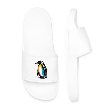 Pinguin - Männer Badelatschen - Weiß - Vorne