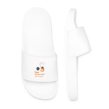 Muscular shrimp - Men’s Pool Sliders - white - Front