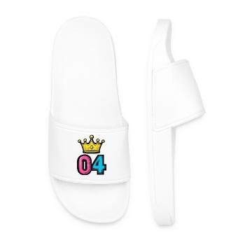Couronne à 4 chiffres - Claquettes Homme - blanc - Devant