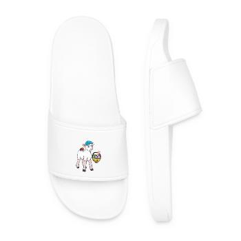 Sheep Sheep Lamb Easter Easter Eggs - Men’s Pool Sliders - white - Front