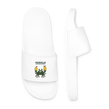 Crabe Vert ou Favouille et citrons - Claquettes Homme - blanc - Devant