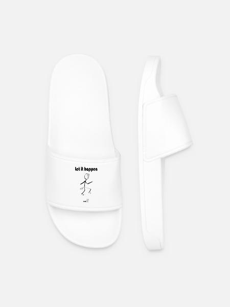 let it happen - Men’s Pool Sliders - white