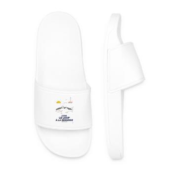 Art Naïf Hyères Loup Bergerie Plage - Claquettes Homme - blanc - Devant