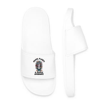 Peace, Plants and People Avoidance - Men’s Pool Sliders - white - Front