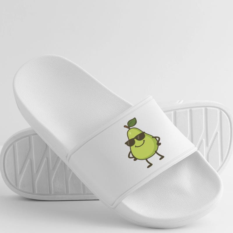 Pear Comic Cool Men’s Pool Sliders