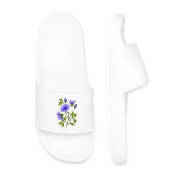Flowers - Men’s Pool Sliders - white - Front