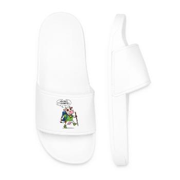 la vache randonnée - Claquettes Homme - blanc - Devant