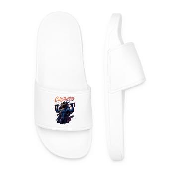 Calisthenics Astronaut Pull-ups Pull-Up Gift - Men’s Pool Sliders - white - Front