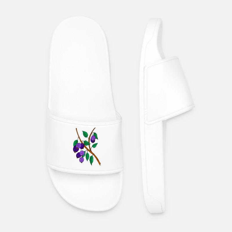 Pflaumen - Männer Badelatschen - Weiß