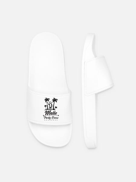 Malle Party Crew Design - Men’s Pool Sliders - white