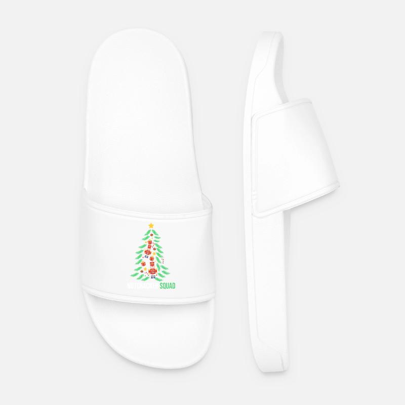 Christmas Nutcracker - Men’s Pool Sliders - white