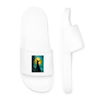 Sorcière au clair de lune dans un bosquet ensoleillé - Claquettes Homme - blanc - Devant