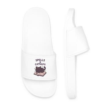 Spells and Catnaps - Men’s Pool Sliders - white - Front