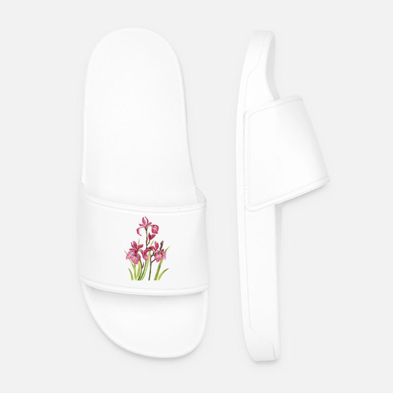 Blumen - Männer Badelatschen - Weiß