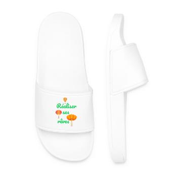 Réaliser ses rêves - Claquettes Homme - blanc - Devant