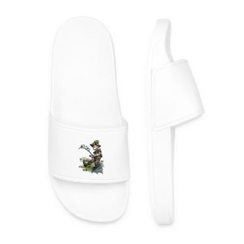 LET'S FISH - Men’s Pool Sliders - white - Front