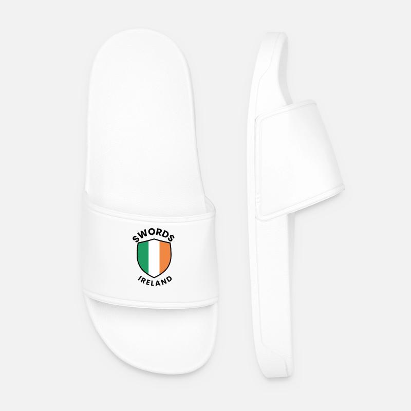 Irischer Schild mit Schwertern - Männer Badelatschen - Weiß
