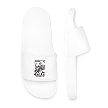 Combat and Divine Protection - Men’s Pool Sliders - white - Front