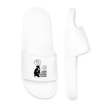 Bouldern wie Schach – Kopf schlägt Kraft - Männer Badelatschen - Weiß - Vorne