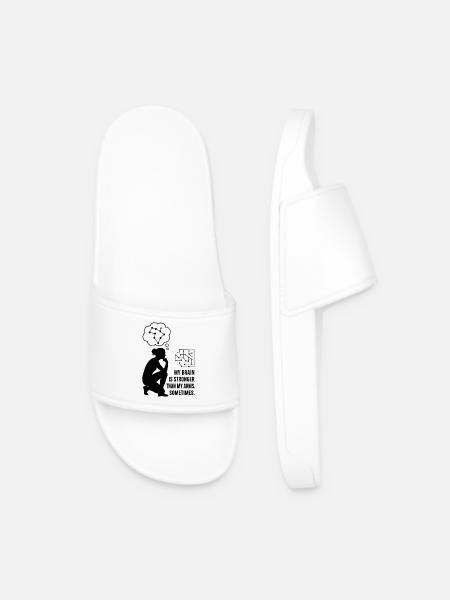 Bouldering like chess – head beats strength - Men’s Pool Sliders - white