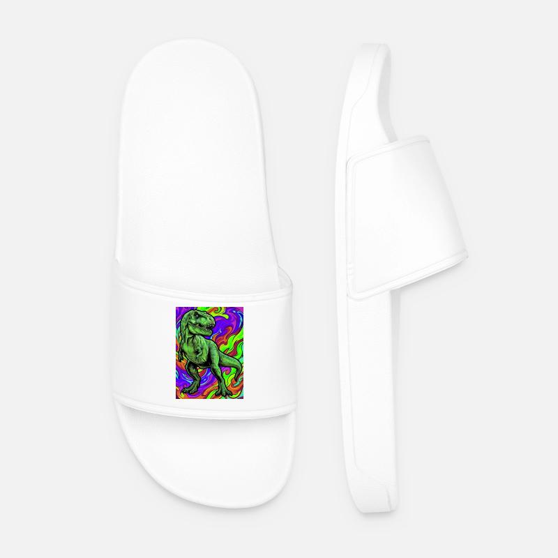 dinosaur - Men’s Pool Sliders - white