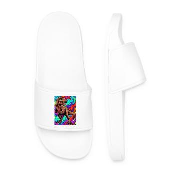 dinosaur - Men’s Pool Sliders - white - Front