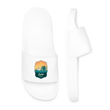 Badge de voyage Doha Qatar Vintage Sunset - Claquettes Homme - blanc - Devant
