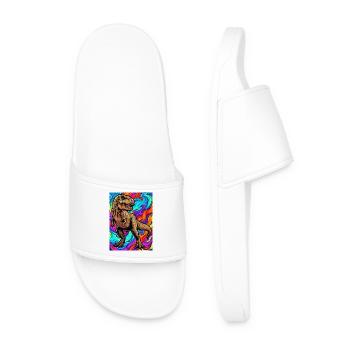 dinosaur - Men’s Pool Sliders - white - Front