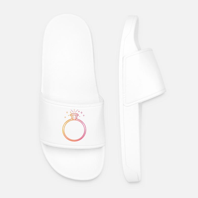 Ring - customizable - Men’s Pool Sliders - white