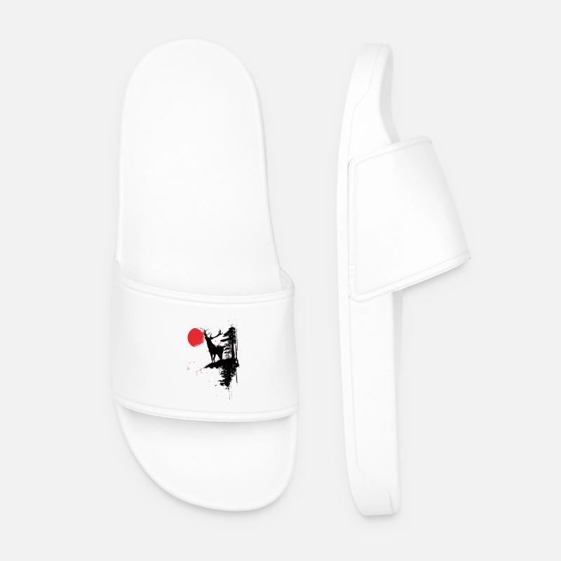 Red Ink Sun - Männer Badelatschen - Weiß